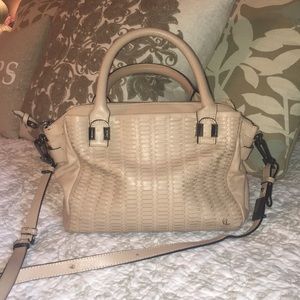 Nude or Blush Leather Shoulder Bag or Crossbody